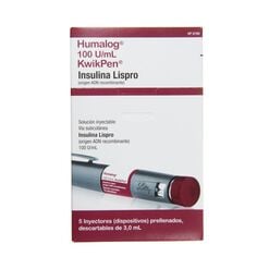 Insulina Humalog Kiwik Pen 100 UI/mL Solucion Inyectable x 5 Dispositivos 3 mL