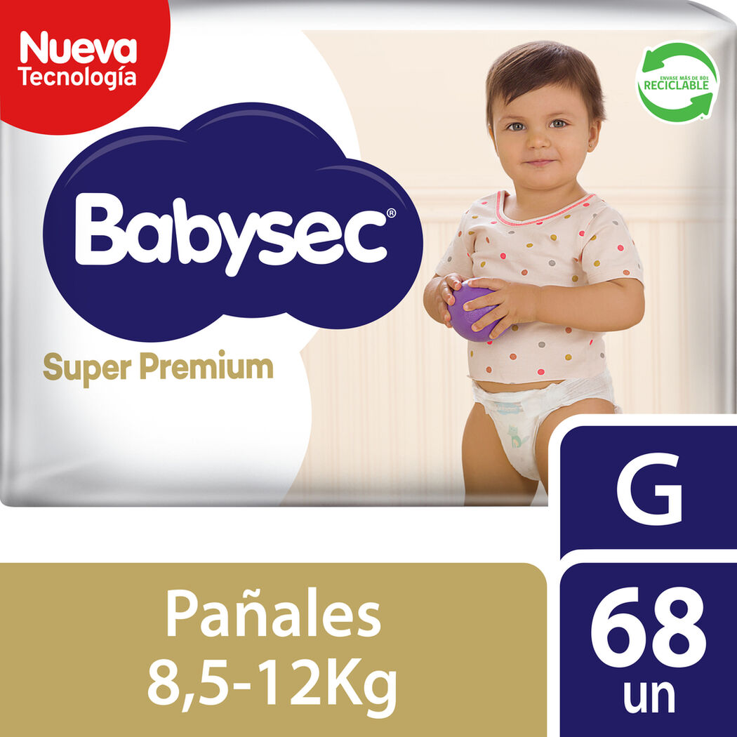 Pa&ntilde;ales Babysec Super Premium G 68 un, , large image number 0