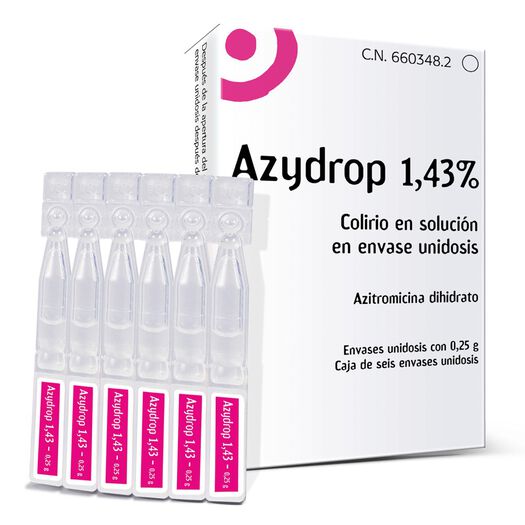 Azydrop 1,43% Solución Oftálmica Caja 6 viales, , large image number 0