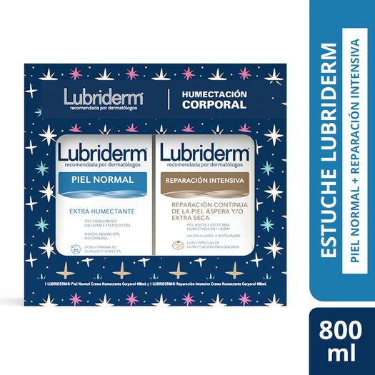 Lubriderm Estuche Crema Extra Humectante 400 mL + Reparación Intensiva 400 mL x 2 Unidades, , large image number 0