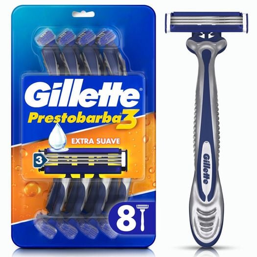Máquina de Afeitar Gillette Prestobarba 3 8 un, , large image number 0