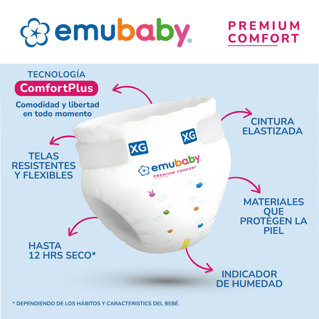 Pa&ntilde;ales Emubaby Premium Comfort Xg 12-15Kg 30Un, , large image number 2