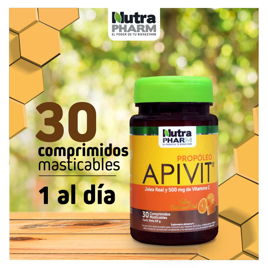 Apivit Adulto 30 Comp Masticables, , large image number 3