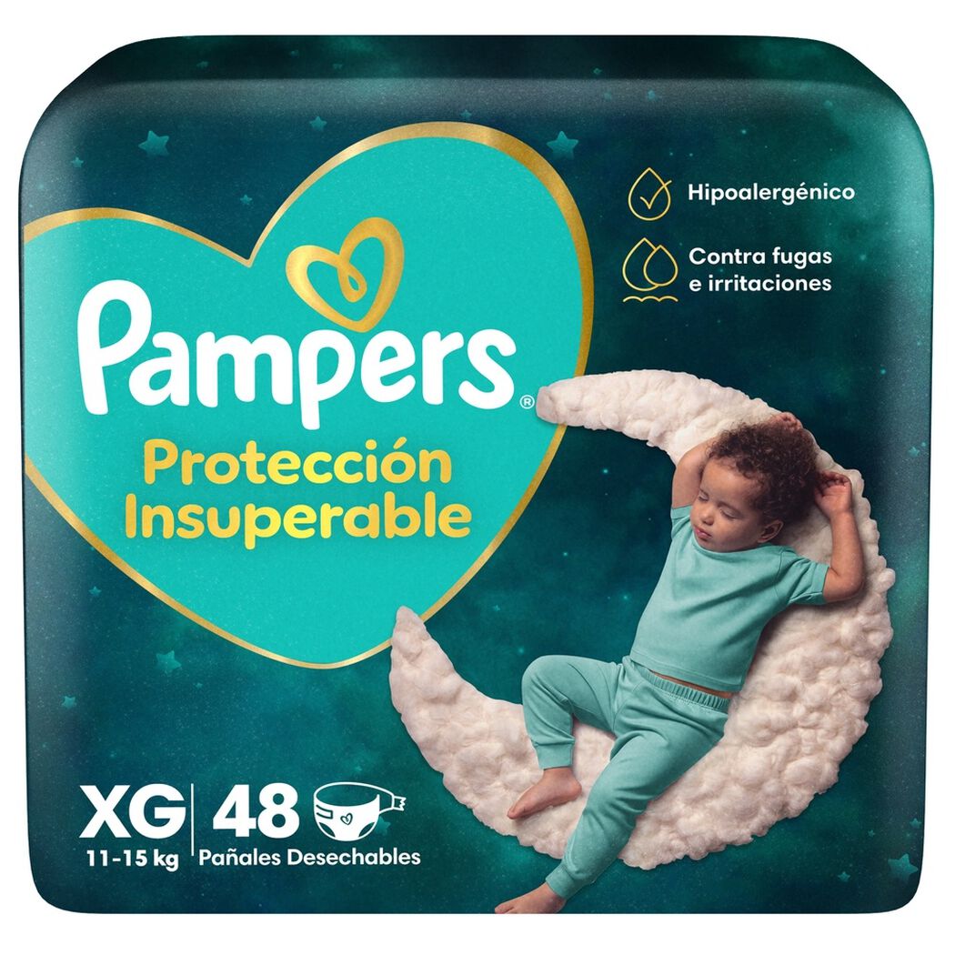 Pa&ntilde;al Pampers Protecci&oacute;n Insuperable Talla XG (11-15 kg) 48 Un, , large image number 0