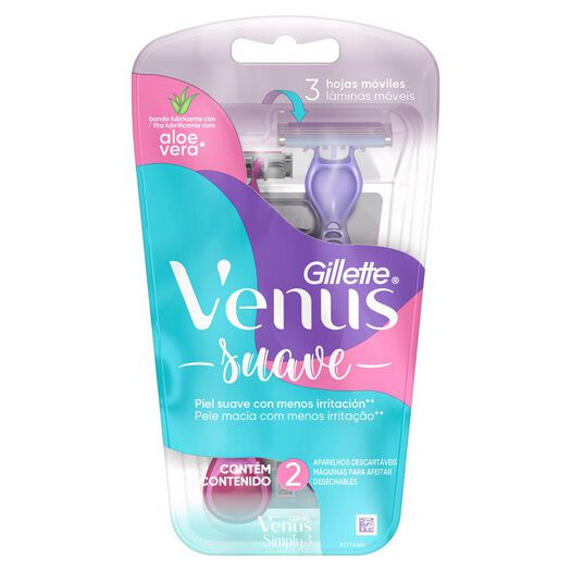 Máquina De Afeitar Desechable Gillette Venus Suave Con Aloe Vera, 2 Unidades, , large image number 4