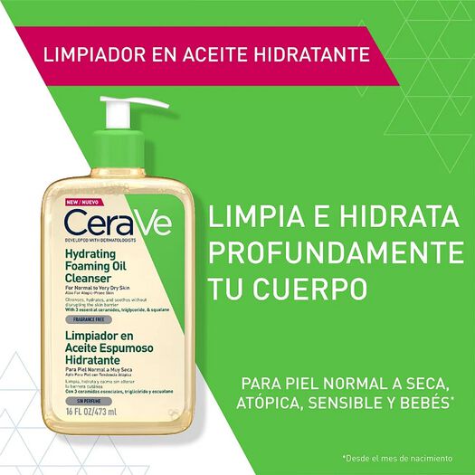  Limpiador facial espumoso, 16 onzas de CeraVe : Belleza y  Cuidado Personal