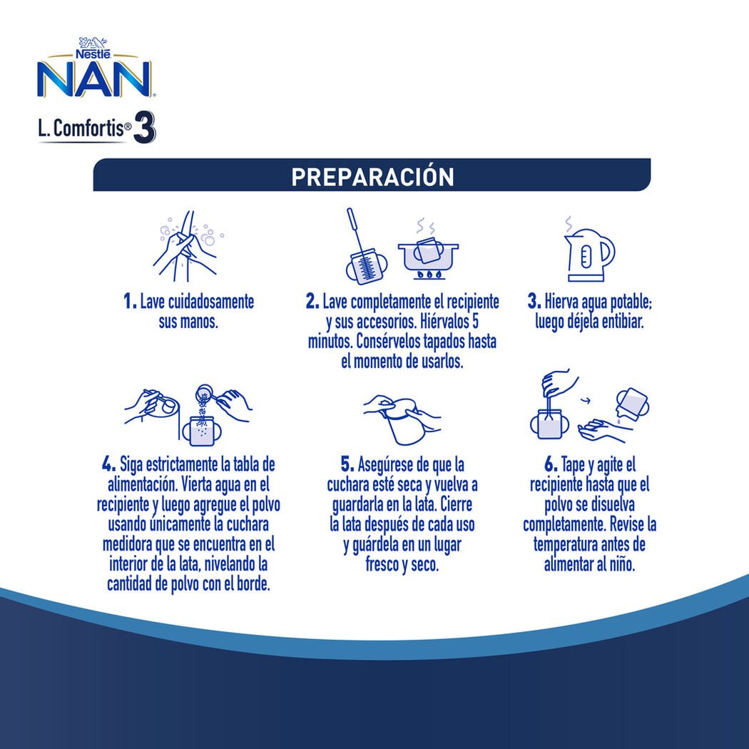 F&oacute;rmula Infantil Nan 3 L Comfortis 800 g, , large image number 2