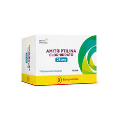Amitriptilina 25 mg x 100 Comprimidos Recubiertos