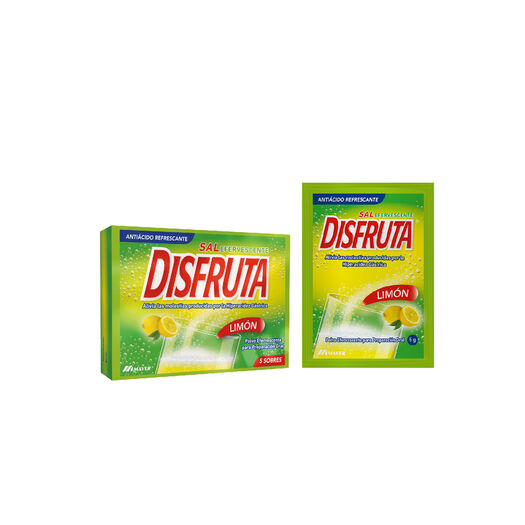 Disfruta Sal Efervescente Limon 5 g x 5 Sobres, , large image number 0