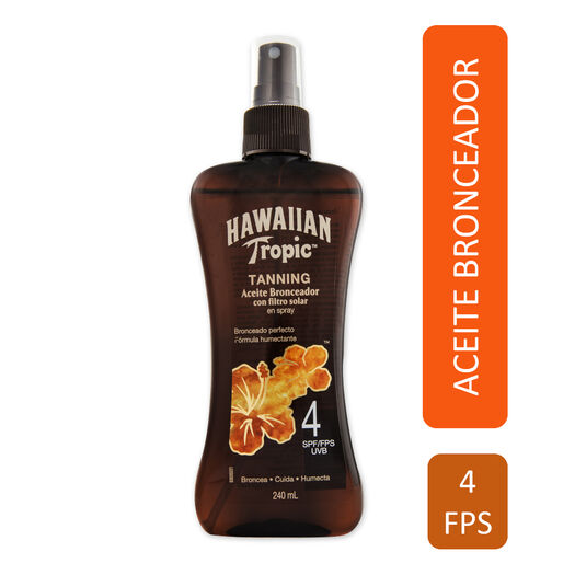 Hawaiian Tropic Aceite Bronceador FPS 4 x 240 mL, , large image number 0