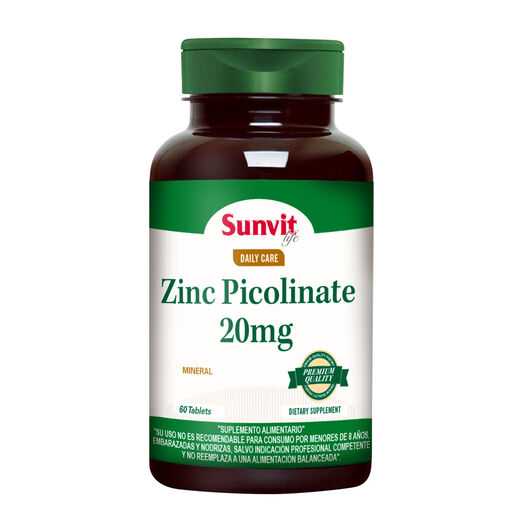 Sunvitlife Zinc Picolinato 60 Comprimidos, , large image number 0