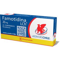 Famotidina 20 mg x 20 Comprimidos Recubiertos CHILE