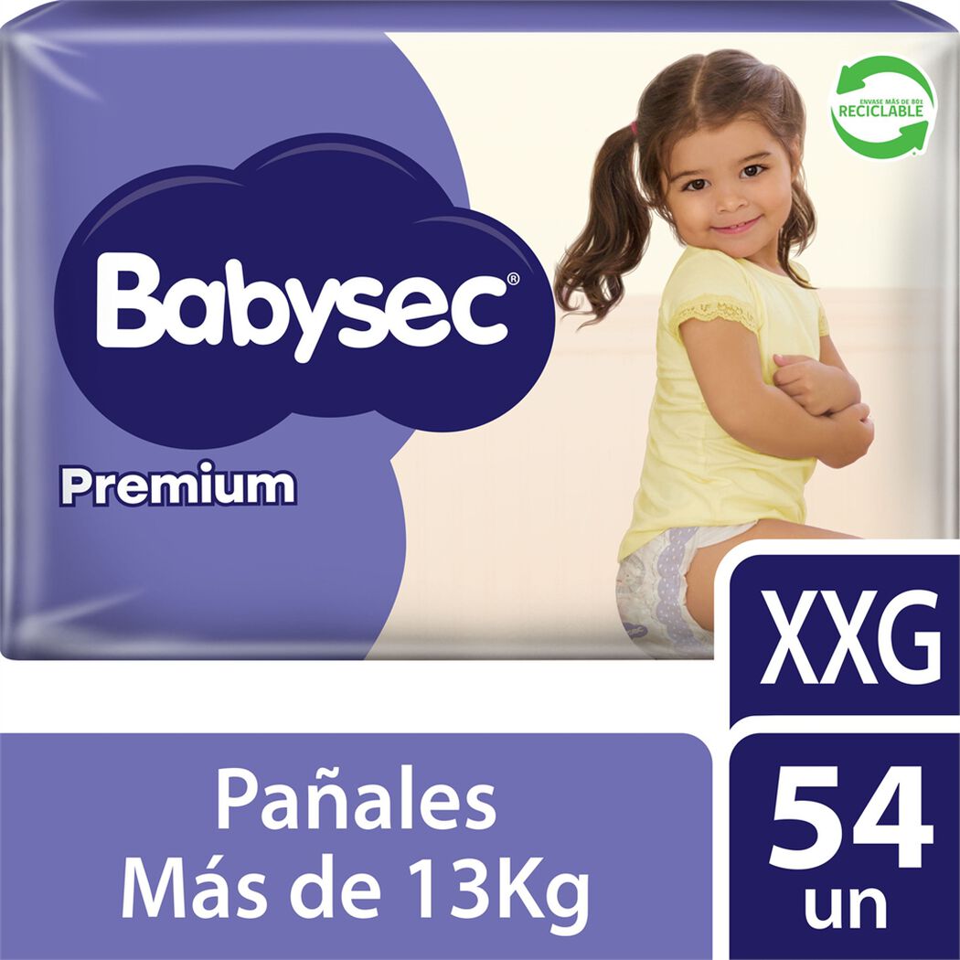Pa&ntilde;ales Babysec Premium XXG 54 un, , large image number 0