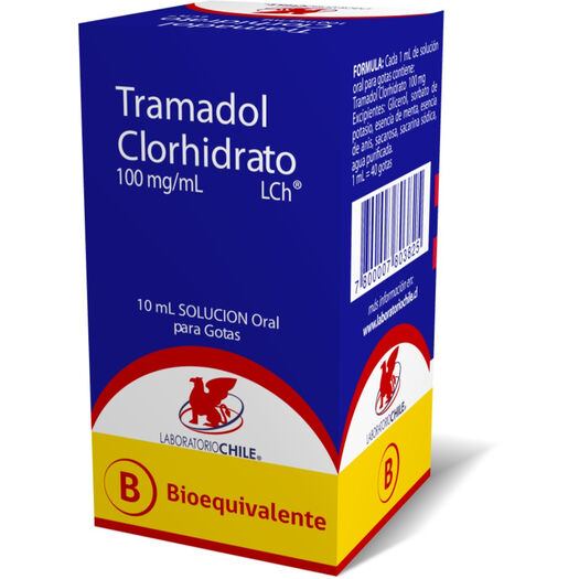 Tramadol 100 mg/ml x 10 ml Solución Oral para Gotas CHILE, , large image number 0