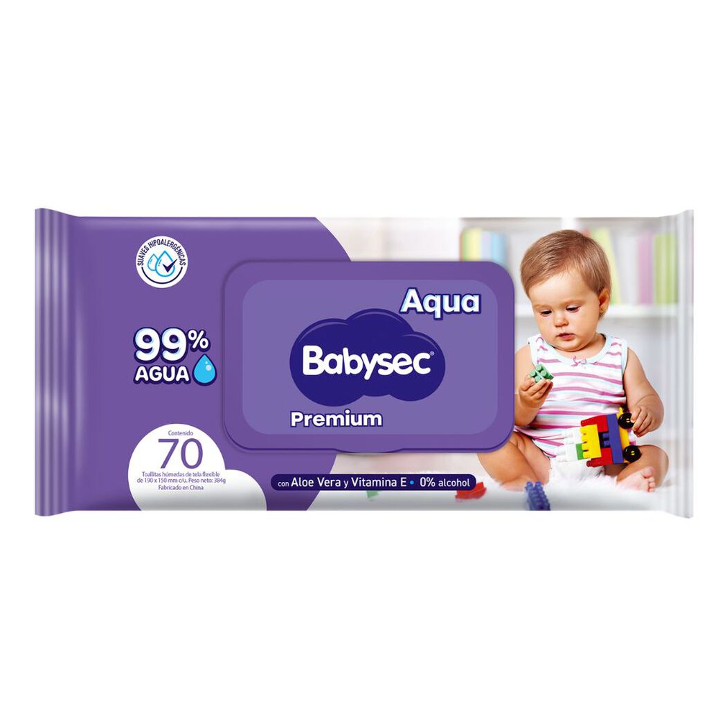 Toallas H&uacute;medas Babysec Premium 70 un, , large image number 1