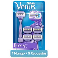 Máquina Afeitar Gillette Venus Breeze + 5 Cartuchos