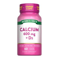 Calcio 600 mg + Vitamina D3 60 C&aacute;psulas