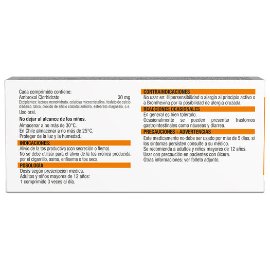 Muxol 30 mg x 20 Comprimidos, , large image number 1