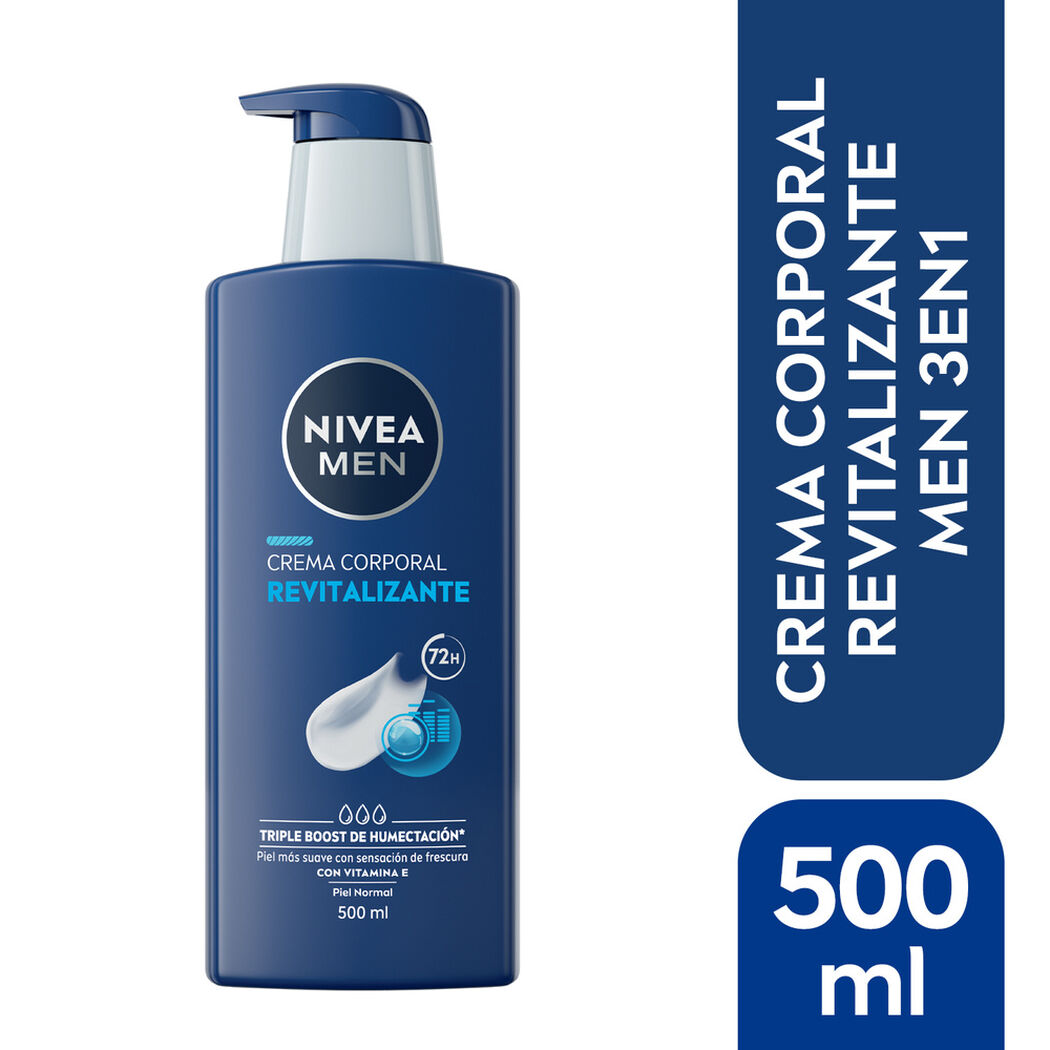 Crema Corporal Revitalizante 3 en 1 Nivea Men Piel Normal 500 ml, , large image number 0