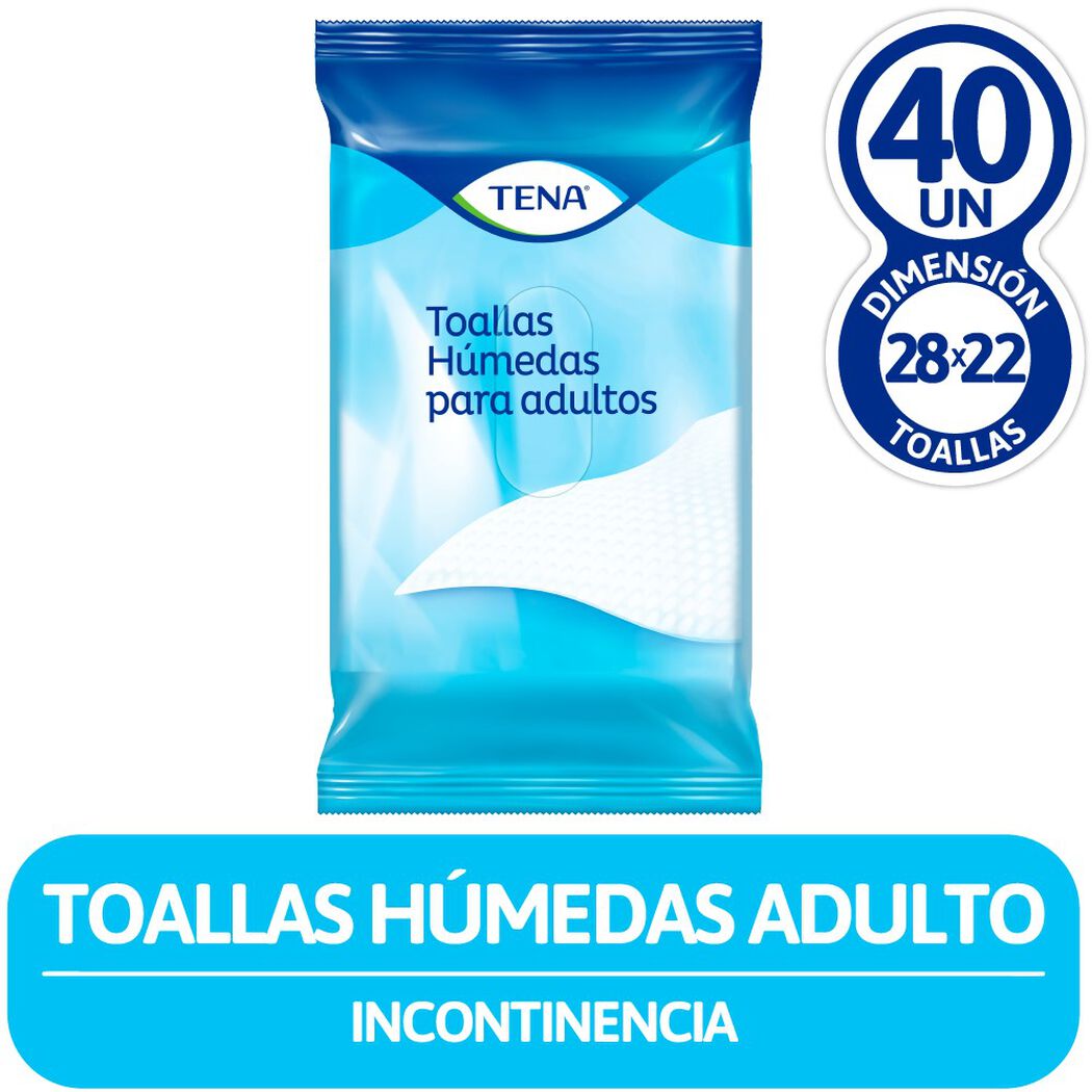 Tena Toallas Humedas Adulto x 40 Unidades, , large image number 0