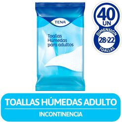 Tena Toallas Humedas Adulto x 40 Unidades