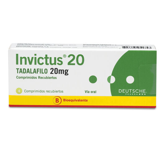 Invictus 20 mg x 4 Comprimidos Recubiertos, , large image number 0