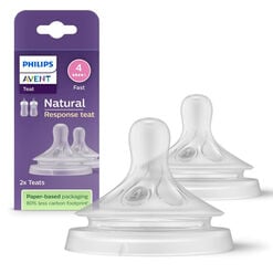 Tetina Avent Natural Flujo R&aacute;pido 3+ Meses 2 un