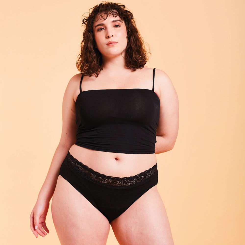 Calz n Menstrual High Waist Flujo Moderado Negro XXL Farmacias