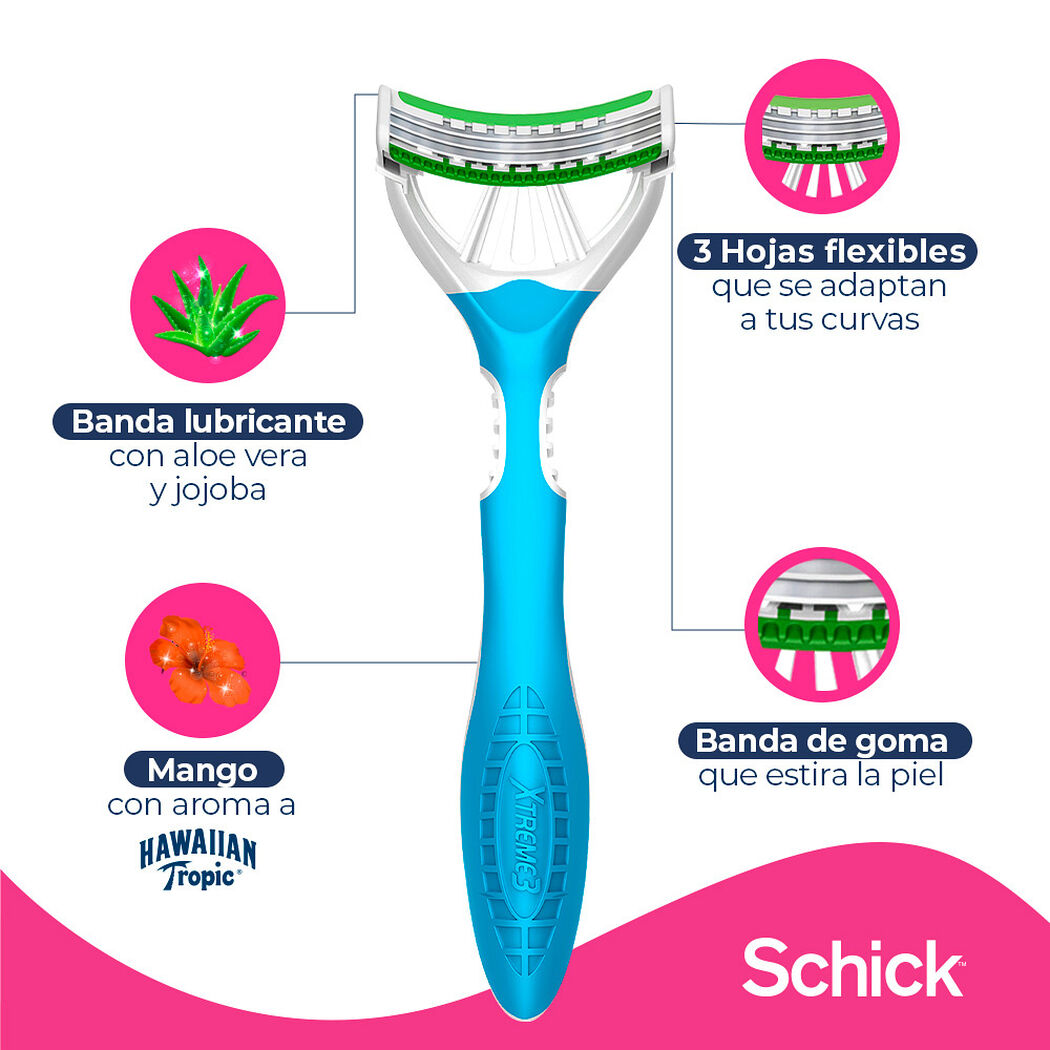 M&aacute;quina de Afeitar Schick Xtreme3 Mujer 2 un, , large image number 1