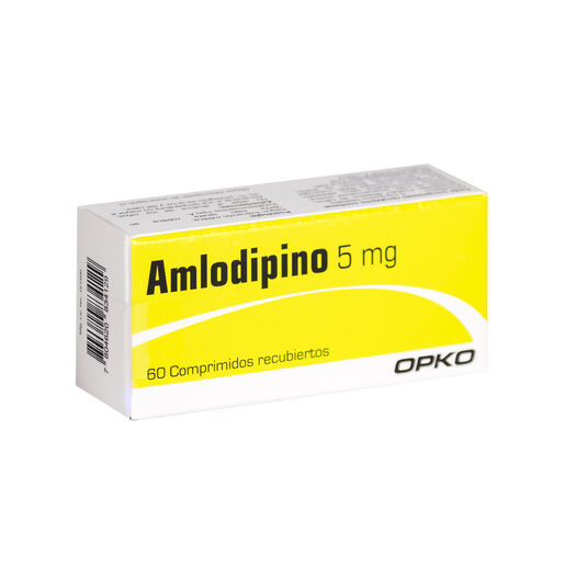 Amlodipino 5 mg x 60 Comprimidos Recubiertos OPKO CHILE S.A., , large image number 0