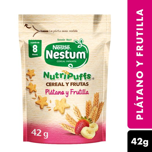 Cereal Infantil Nestum Nutripuffss Plátano Frutilla 42 g, , large image number 0