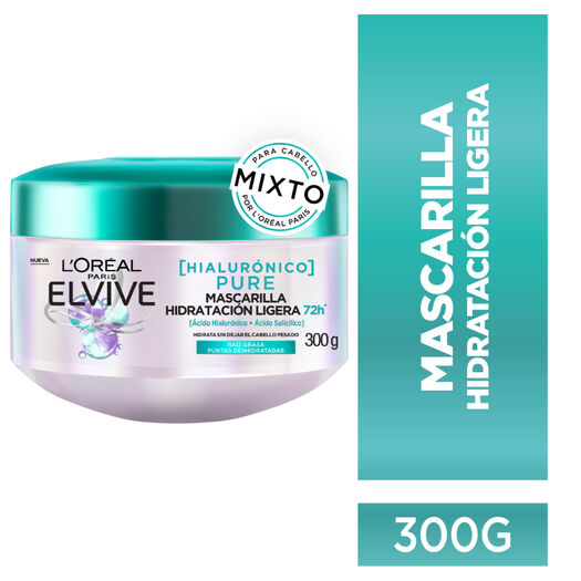 Tratamiento Capilar Elvive Hidratación Ligera Hialurónico Pure 200 mL, , large image number 0
