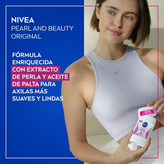 Desodorante NIVEA Barra Black Pearl Femenino 54g, , large image number 1
