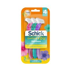Máquina de Afeitar Schick Quattro 4 You Rainbow 3 un