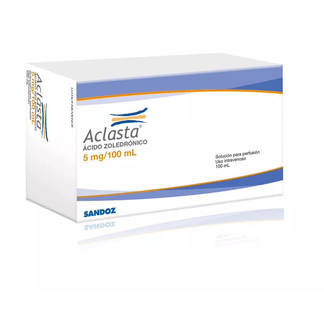 Aclasta &Aacute;cido Zoledr&oacute;nico 5mg/100mL Soluci&oacute;n para Perfusi&oacute;n 100 mL, , large image number 0