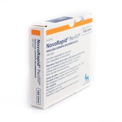 Insulina Novorapid Penfill 100 UI/mL Solucion inyectable x 5 Dispositivos 3 mL