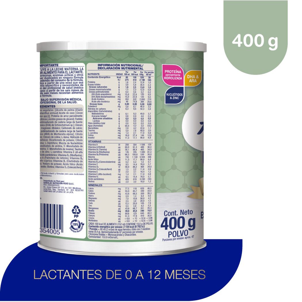 F&oacute;rmula Infantil Alula Arroz 400 g, , large image number 3