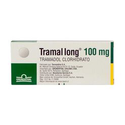 Tramal Long 100 mg x 10 Comprimidos Recubiertos de Liberación Prolongada,  Tramal Long 100 mg x 10 Comprimidos Recubiertos de Liberación Prolongada