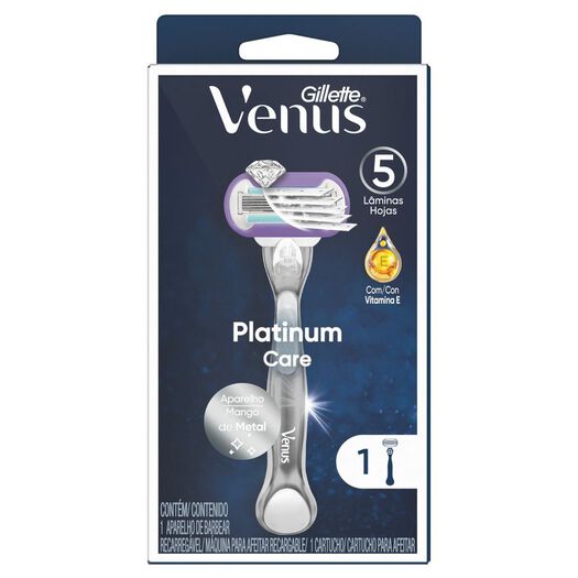 Máquina De Afeitar Recargable Gillette Venus Platinum Care Con Vitamina E, 1 Unidad, , large image number 4