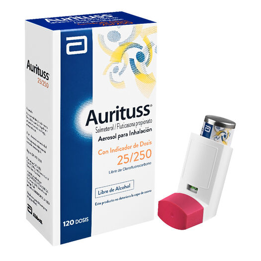 Aurituss 25 mcg/250 mcg Aerosol para Inhalación 120 Dosis, , large image number 0