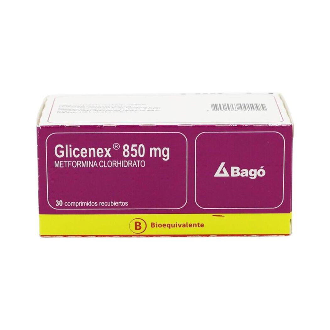Glicenex 850 mg x 30 Comprimidos Recubiertos, , large image number 0