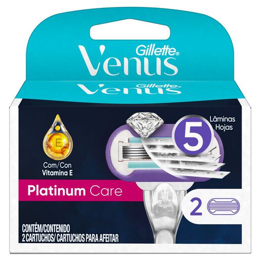 Repuestos Maquina De Afeitar Gillette Venus Platinum Care Con 5 Hojas Y Vitamina E, 2 Uns , , large image number 4
