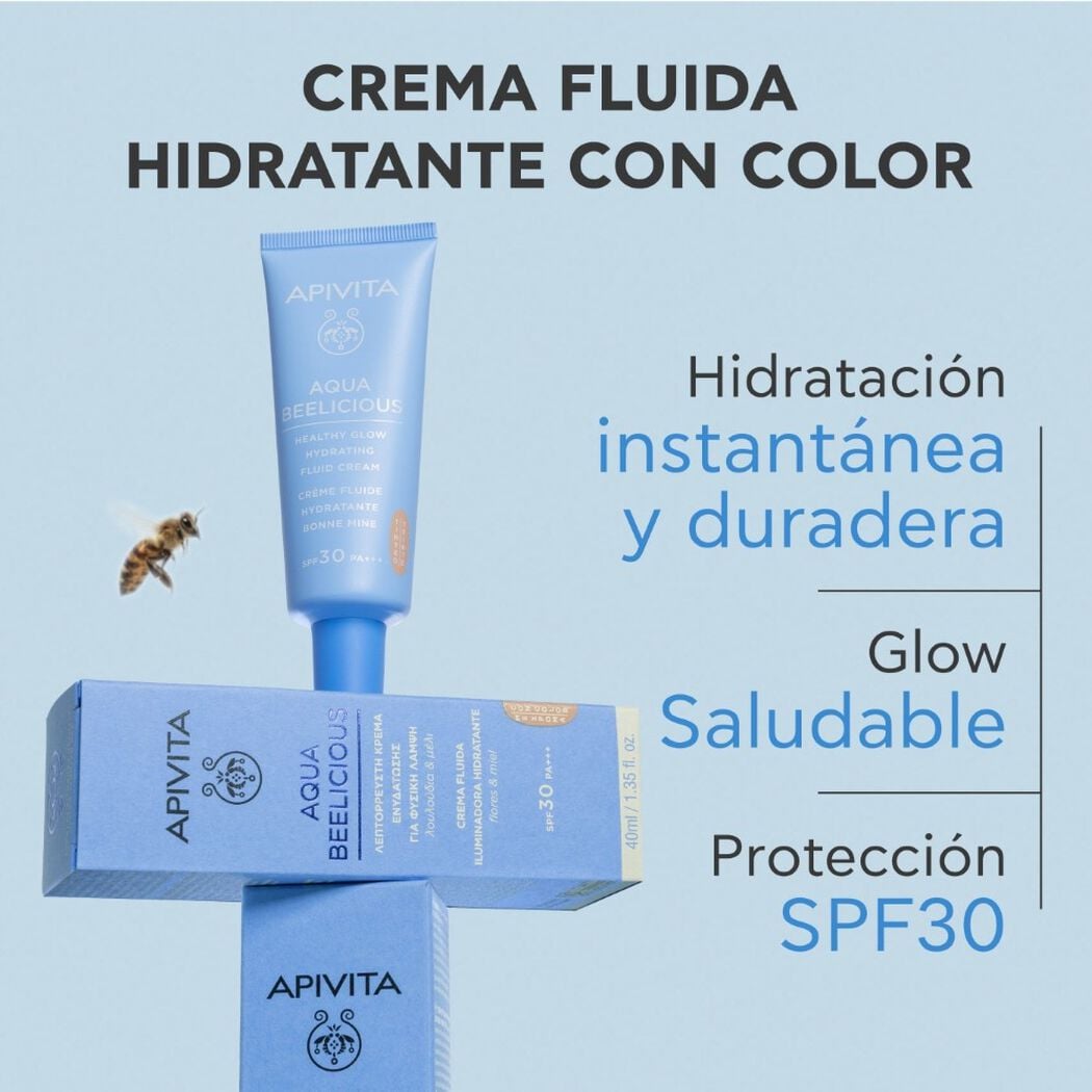Crema Hidratante con Color SPF30 Aqua Beelicious 40ml Apivita, , large image number 1