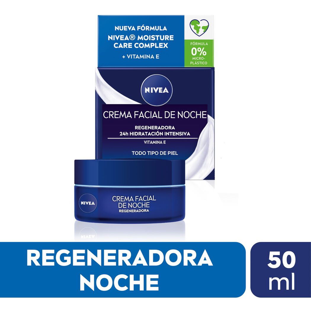 Crema Facial Hidratante Regeneradora Noche Nivea 50mL, , large image number 0