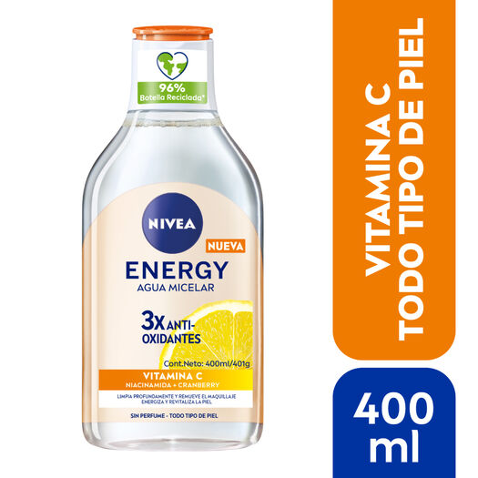 Agua Micelar NIVEA Energy Vitamina C 400ml, , large image number 0