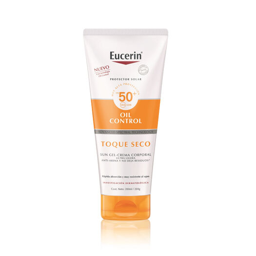 EUCERIN SUN OIL CONTROL CORPORAL GEL CREMA TOQUE SECO FPS50 200ML, , large image number 0