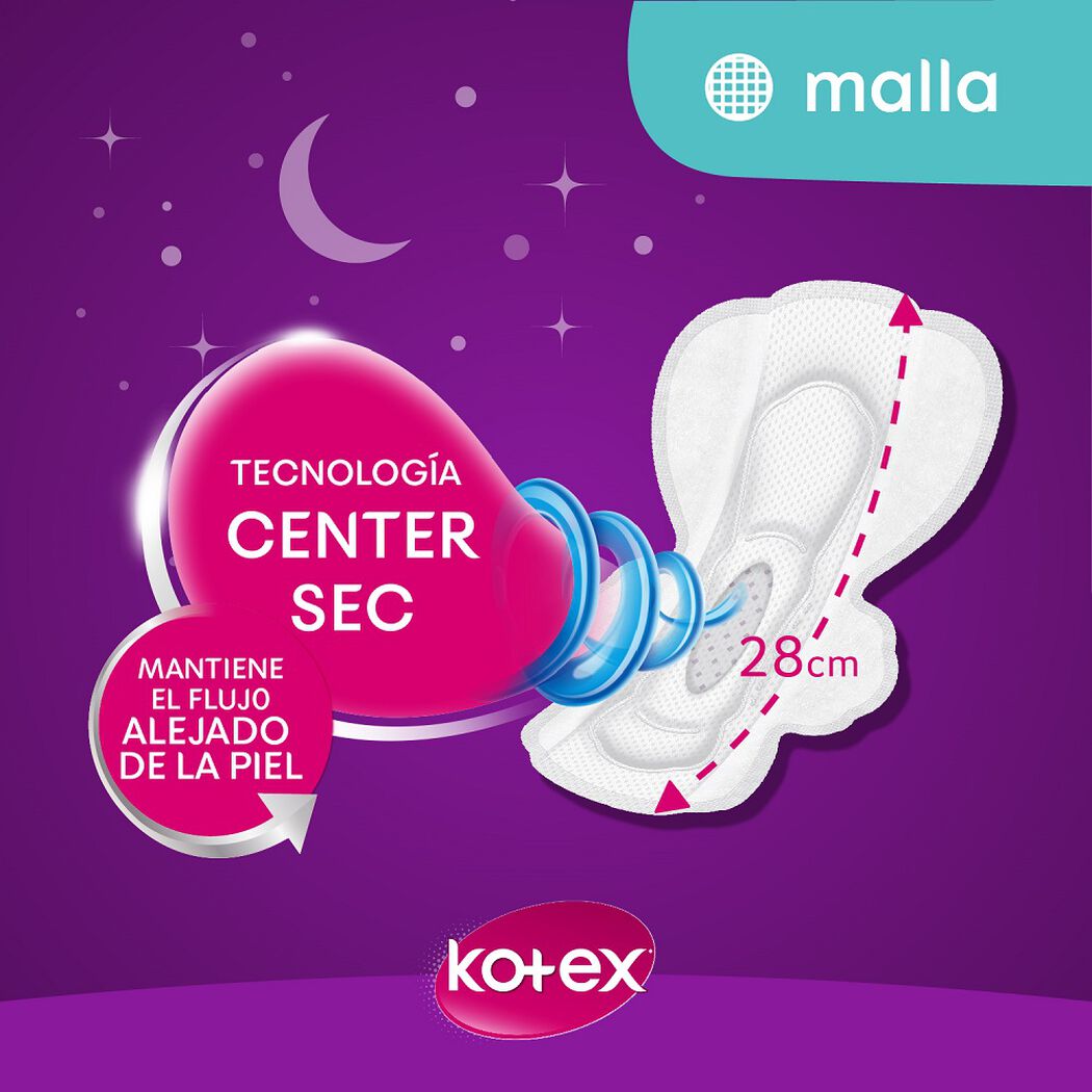 Toalla Higiénica Kotex Nocturna Ultra Fina 15 un, , large image number 2