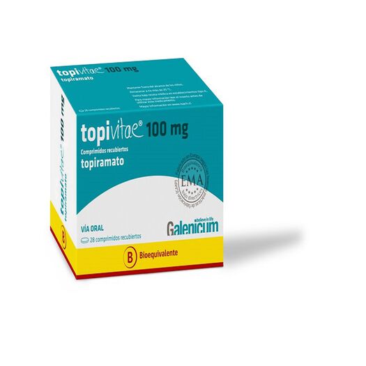 Topivitae 100 mg x 28 Comprimidos Recubiertos, , large image number 0