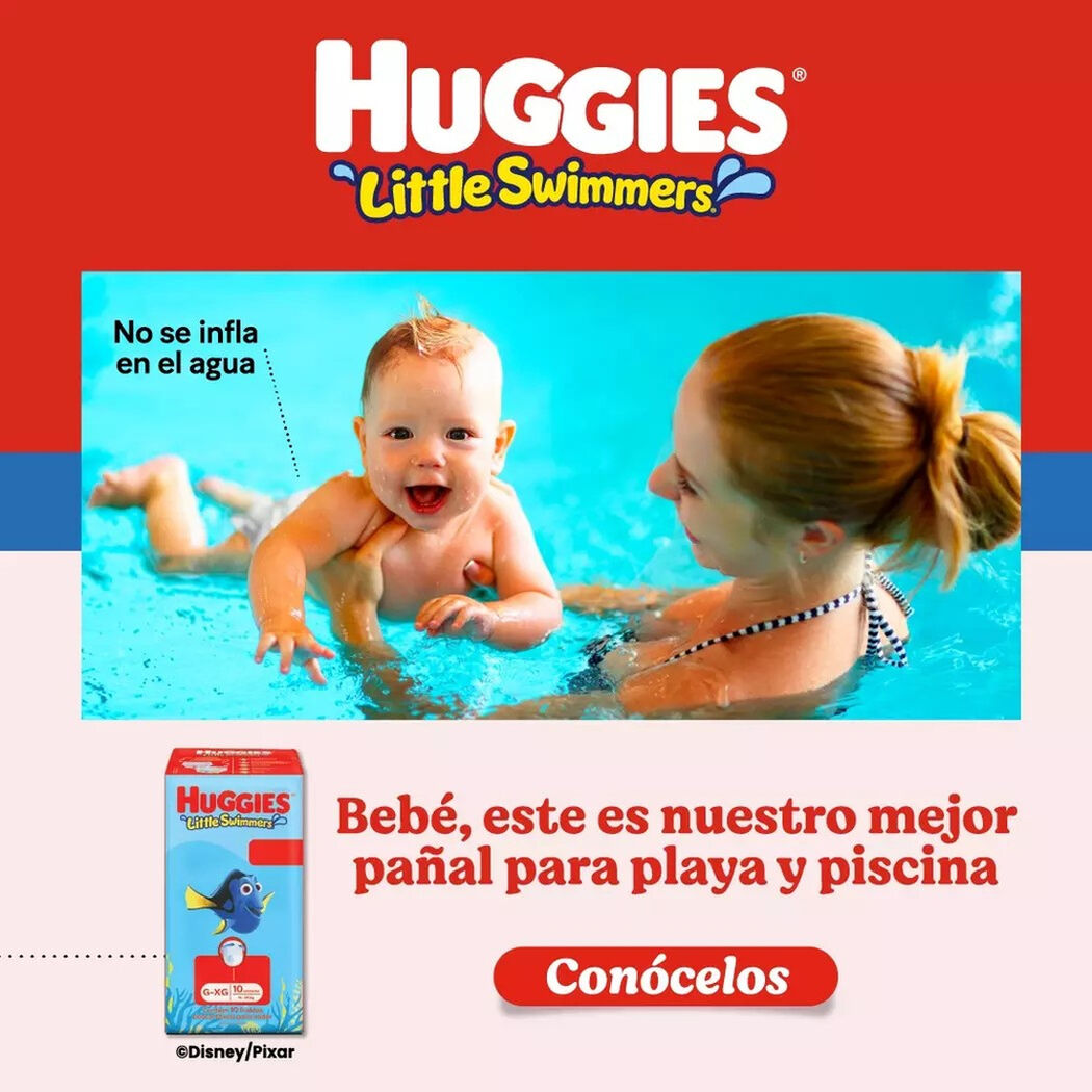 Pa&ntilde;ales para el agua Huggies Little Swimmers Talla G-XG 10 Unidades, , large image number 2