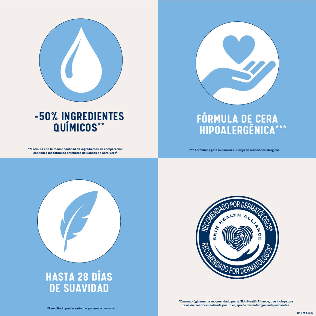 Veet Bandas Depilatorias Corporales Piel Sensible 12un. Pure & Fresh, , large image number 2